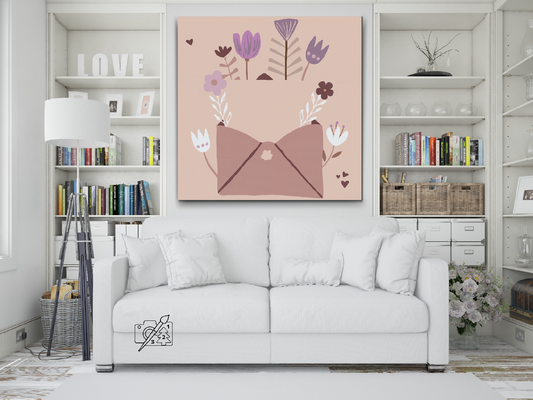 Paint by number - Blomstrende brev