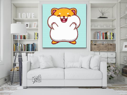 Diamond Paint - Hamster med proppede kinder
