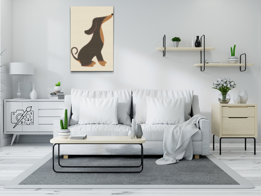 Diamond Paint - Sød daschund