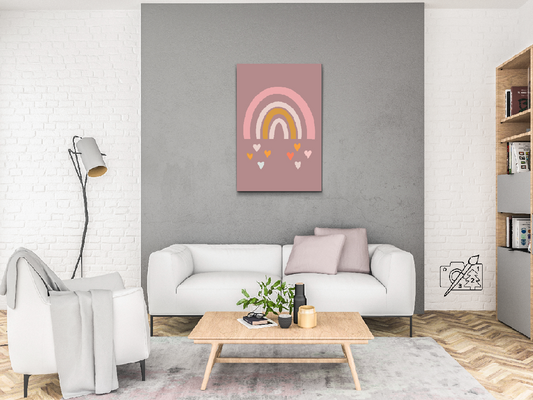 Paint by number - Regnbuen af hjerter