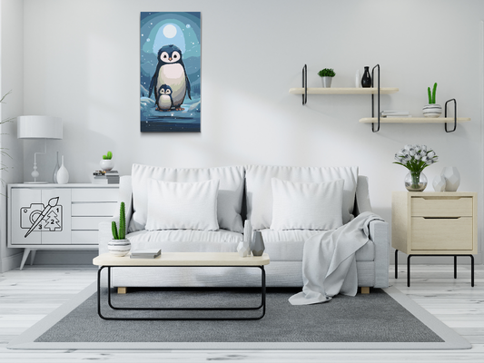 Paint by number - Søde pingviner