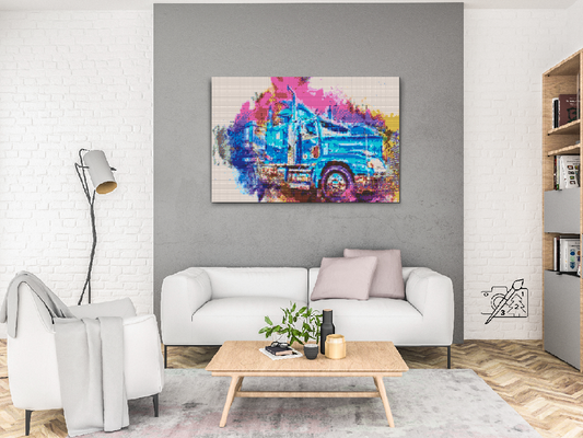 Diamond Paint - Farverig lastbil