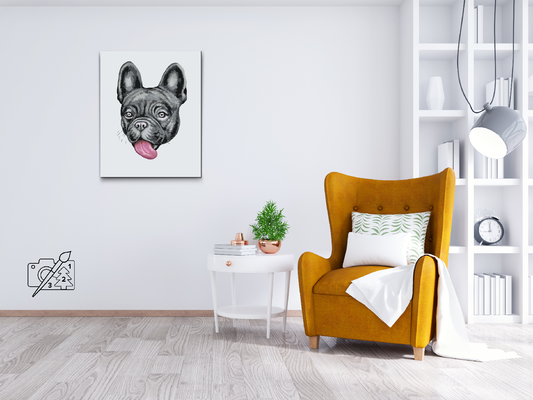 Paint by number - Bulldog med tunge ude