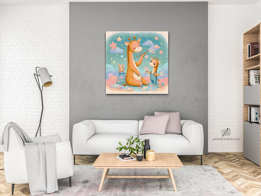 Diamond Paint - Maleri i skyerne – Giraffer