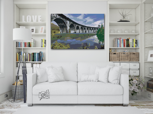 Paint by number - Bro over søen