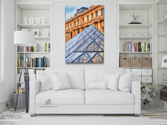Diamond Paint - Louvre-museet på tæt hold