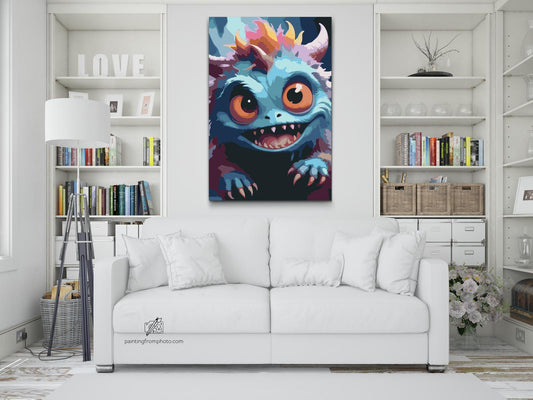Paint by number - Sødt monster fra en fantastisk skov