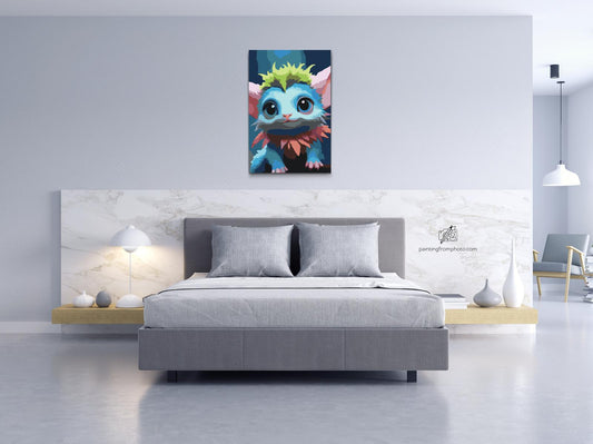 Paint by number - Sødt monster fra en fantastisk skov 2