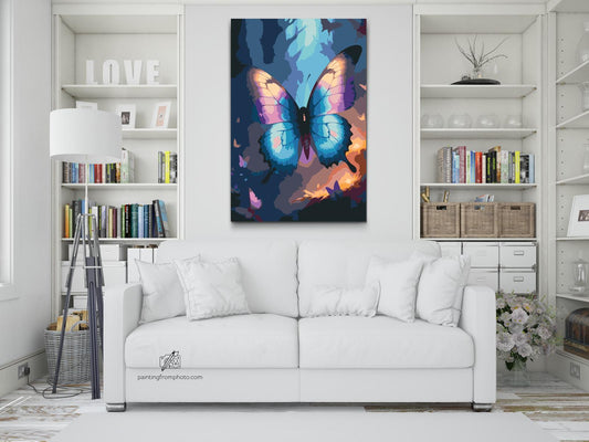 Paint by number - Magisk sommerfugl