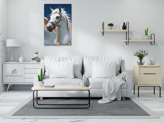 Paint by number - Hvid Pegasus i skyerne