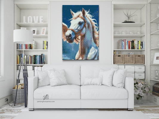 Diamond Paint - Hvid Pegasus i skyerne