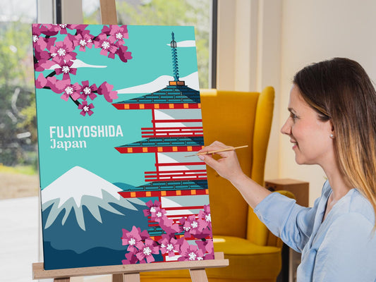 Paint by number - Fujiyoshida, Japan