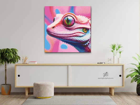 Diamond Paint - Firben i nuancer af pink