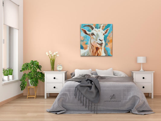 Diamond Paint - Ged i nuancer af turkis og orange