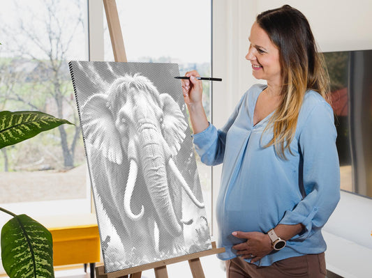 Dotting - Mammut i nuancer af mørk turkis