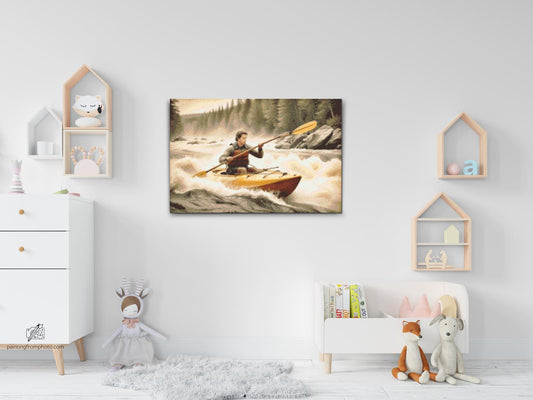 Diamond Paint - Kajaksejlads på en oprørt flod