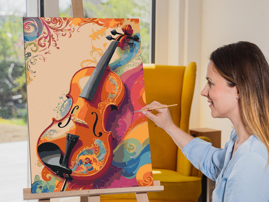 Paint by number - Violin i farver