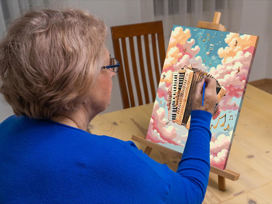 Paint by number - Harmonika på en sky
