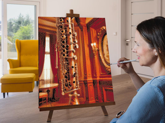 Diamond Paint - Musikinstrument obo