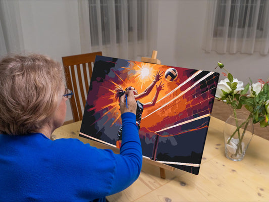 Paint by number - Volleyballspiller