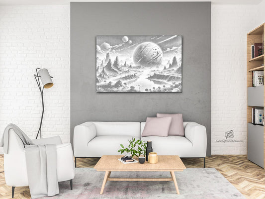 Dotting - Abstrakt planet i rummet