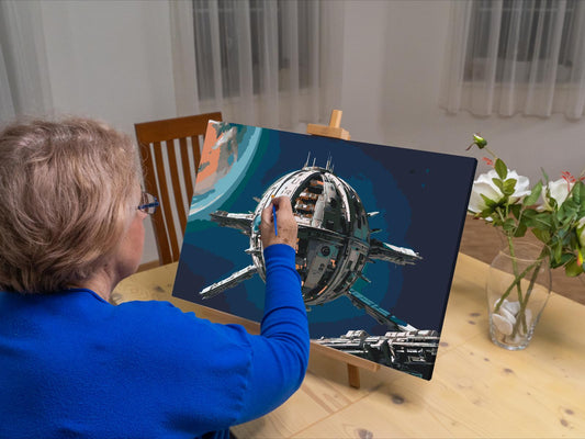 Paint by number - Futuristisk rumstation