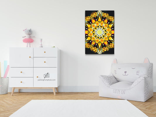 Paint by number - Mandala i solfarver