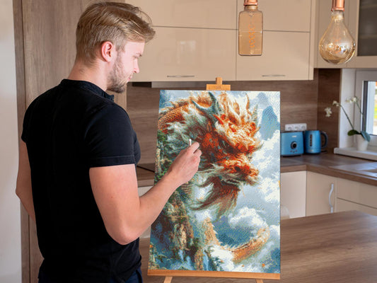 Diamond Paint - Den rasende drage