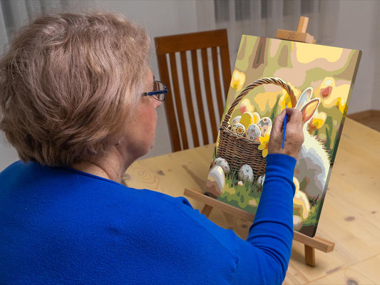 Paint by number - Påskekurv og kanin