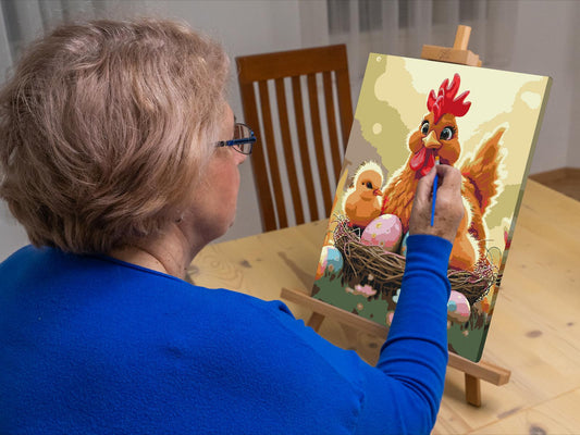 Paint by number - Høns og høns