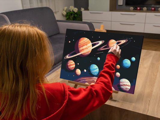 Paint by number - Solsystem 2