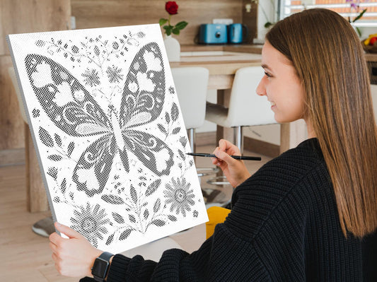 Dotting - Nordisk folkekunst - Sommerfugl