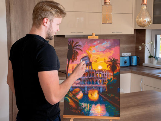 Diamond Paint - Colosseum ved skumringstid