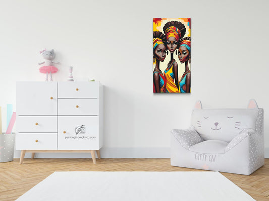 Paint by number - Tre afrikanske kvinder