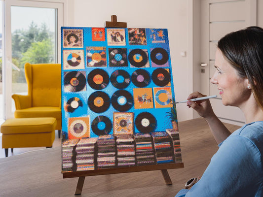 Diamond Paint - Vinylplader på væggen