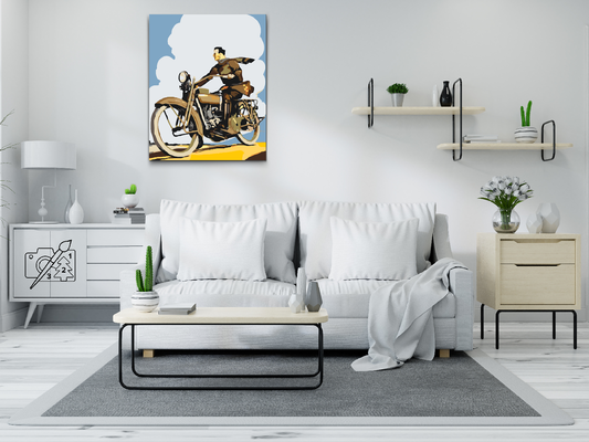 Paint by number - Retro Motorcyklist