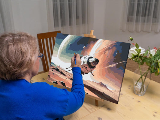 Paint by number - Udforskningsrumfartøjer