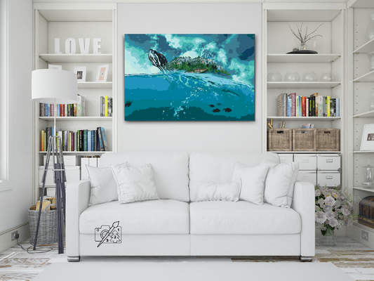 Paint by number - Øen på Skildpadderustningen