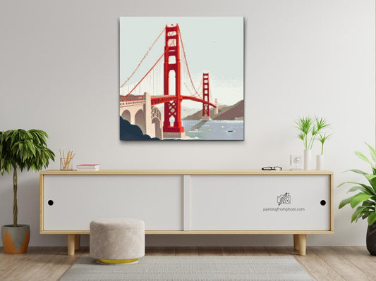 Diamond Paint - Golden Gate-broen