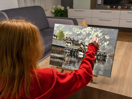 Paint by number - Hallstatt, Østrig