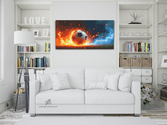 Diamond Paint - Dynamisk fodboldbold