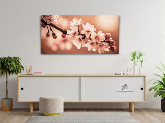 Diamond Paint - Forårsblomster af sakura