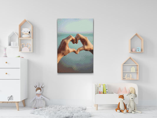 Diamond Paint - Hjerte lavet af hænder