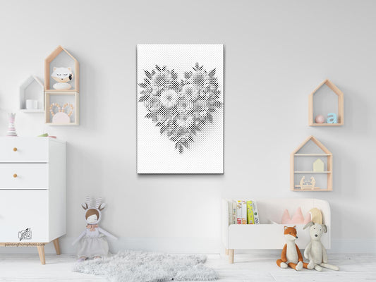 Dotting - Hjerte lavet af blomster