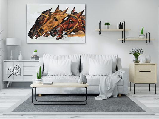 Paint by number - Kapløbsheste