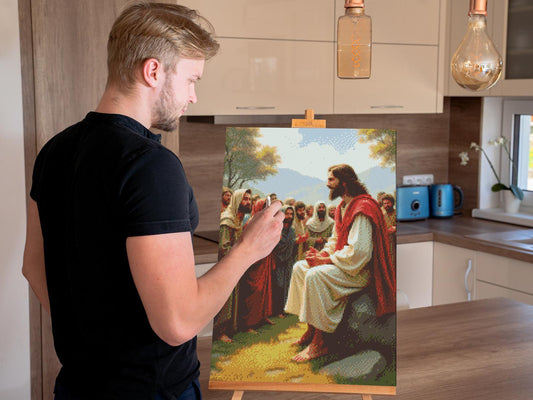 Diamond Paint - Jesu Prædiken i Skoven