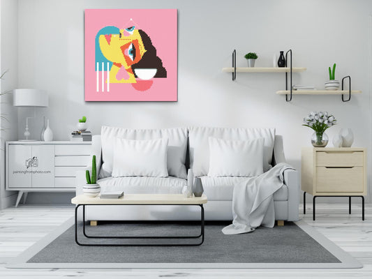 Diamond Paint - Illustration - Kubistisk kvinde