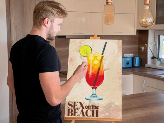 Diamond Paint - Sex på stranden