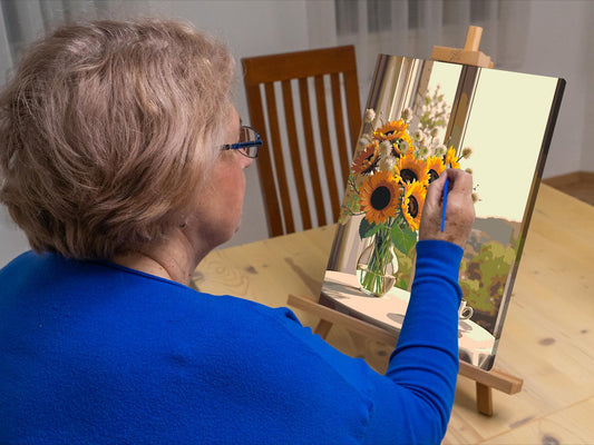 Paint by number - Solsikker i en vase