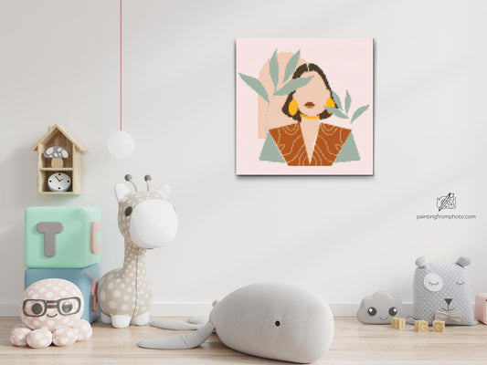 Diamond Paint - Illustration - Moderne kvinde